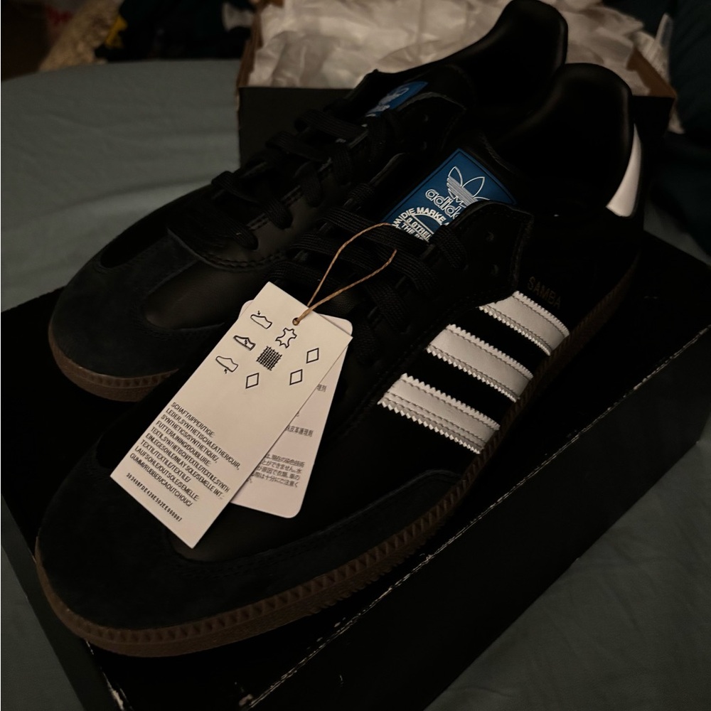 Adidas Samba Sneakers Black and White NWT - Picture 5 of 15